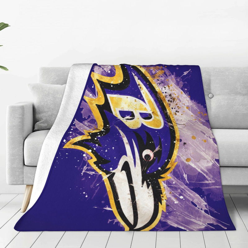 Baltimore Ravens Blanket Sherpa Blanket Throw Blanket