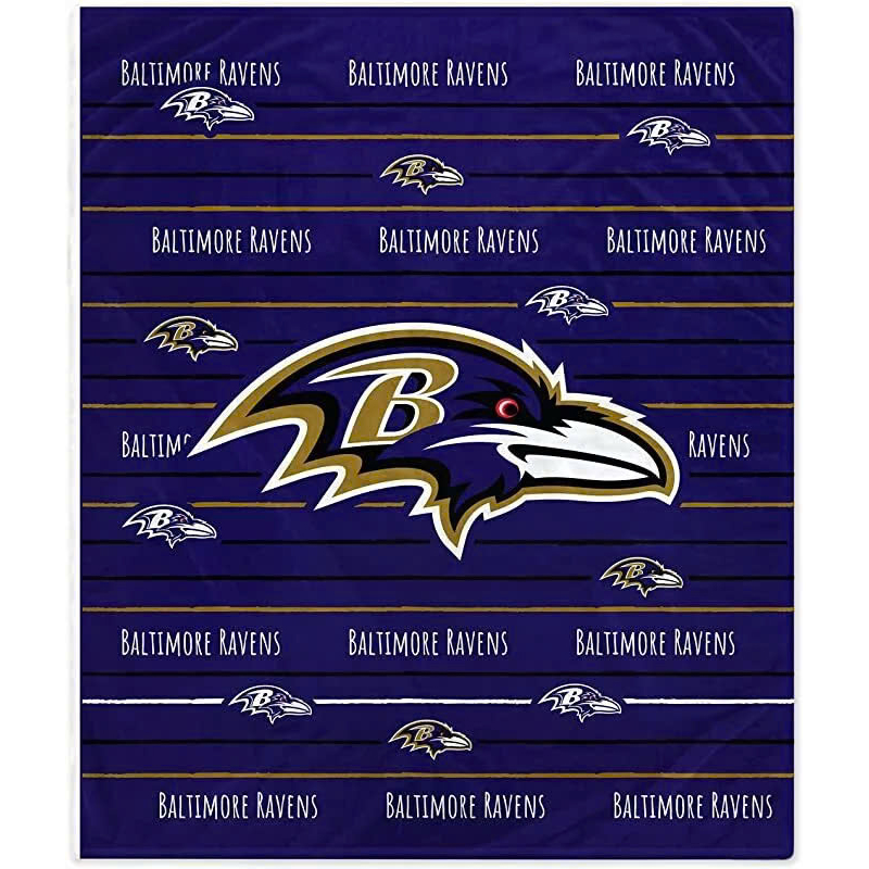 Baltimore Ravens Blanket Sherpa Blanket Throw Blanket