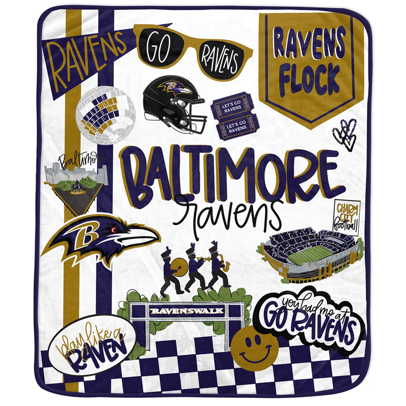 Baltimore Ravens Blankets FLeece Blanket Throw Blanket
