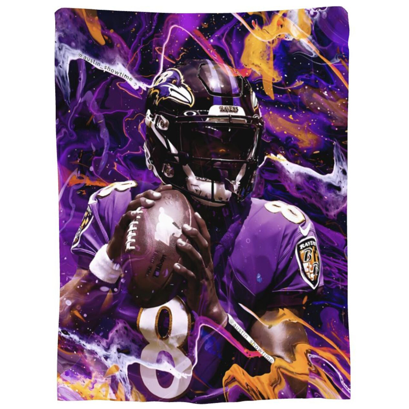 Baltimore Ravens Blankets Sherpa Blanket Throw Blanket
