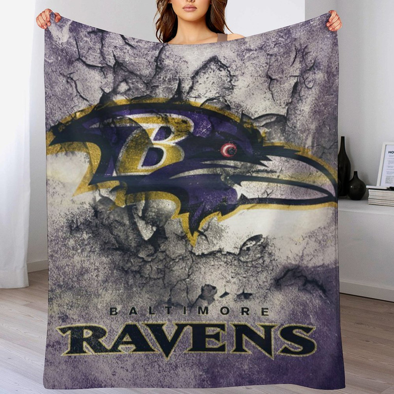 Baltimore Ravens Blankets Sherpa Blanket Throw Blanket