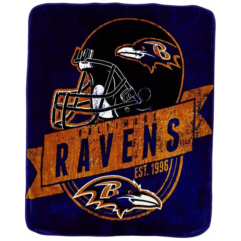 Baltimore Ravens Blankets Sherpa Blanket Throw Blanket