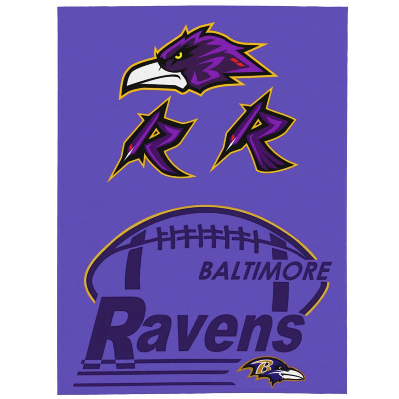 Baltimore Ravens Blankets Sherpa Blanket Throw Blanket