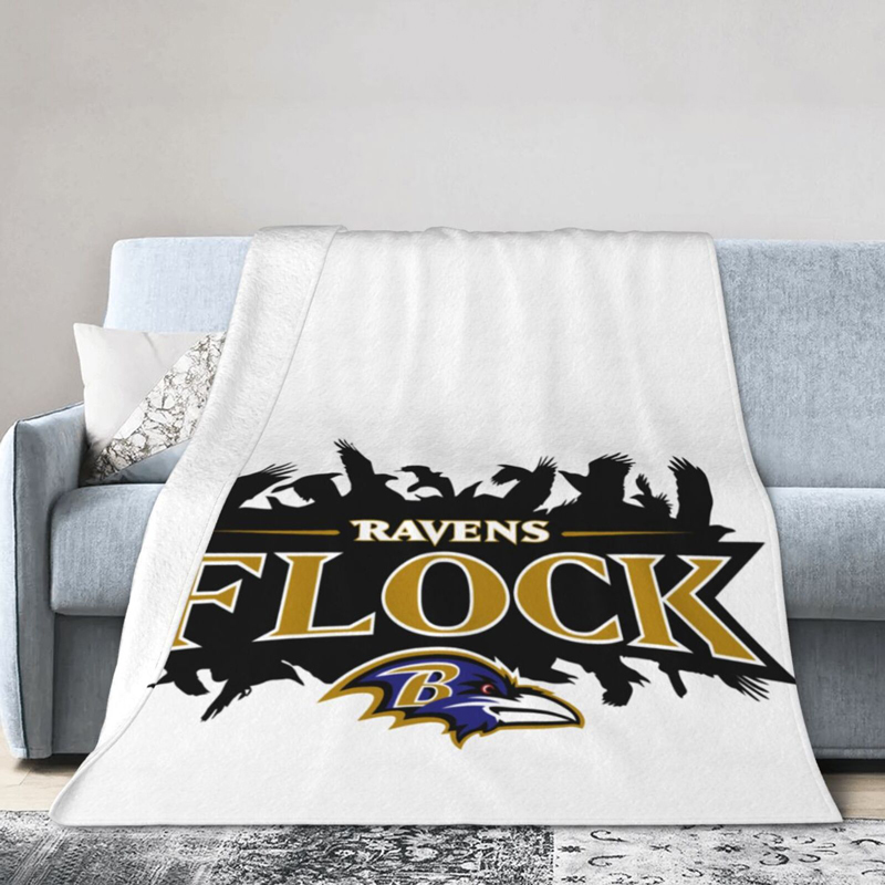 Baltimore Ravens Blankets Sherpa Blanket Throw Blanket