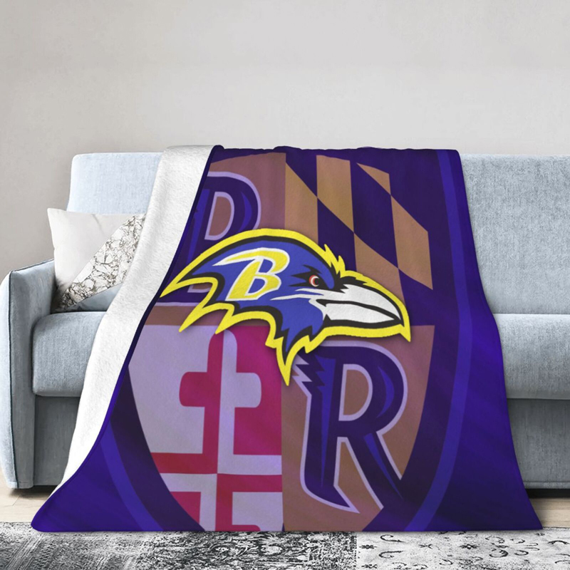 Baltimore Ravens Blankets Sherpa Blanket Throw Blanket