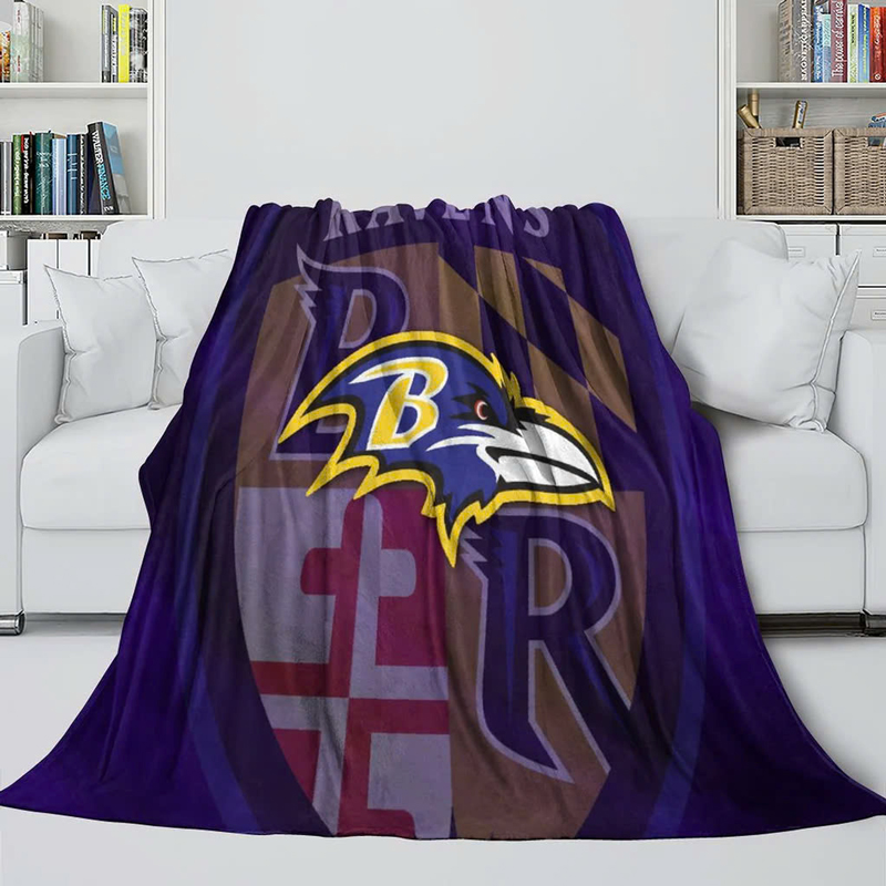 Baltimore Ravens Blankets Sherpa Blanket Throw Blanket