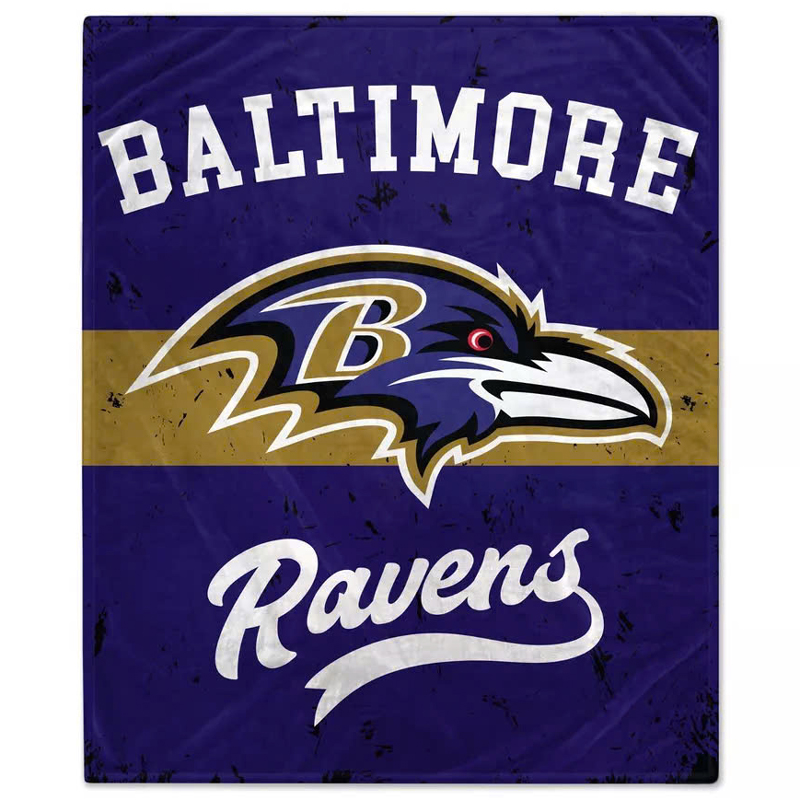 Baltimore Ravens Blankets Sherpa Blanket Throw Blanket