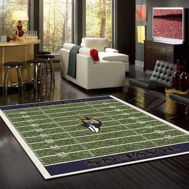 Baltimore Ravens Rug NFL Area Rug Bedroom Rug Indoor Indoor Rug Rectangle Carpet