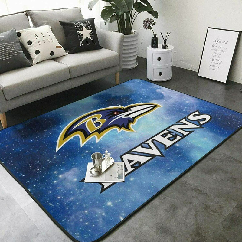 Baltimore Ravens Rug NFL Area Rug Living Room Rug Indoor Indoor Rug Rectangle Carpet