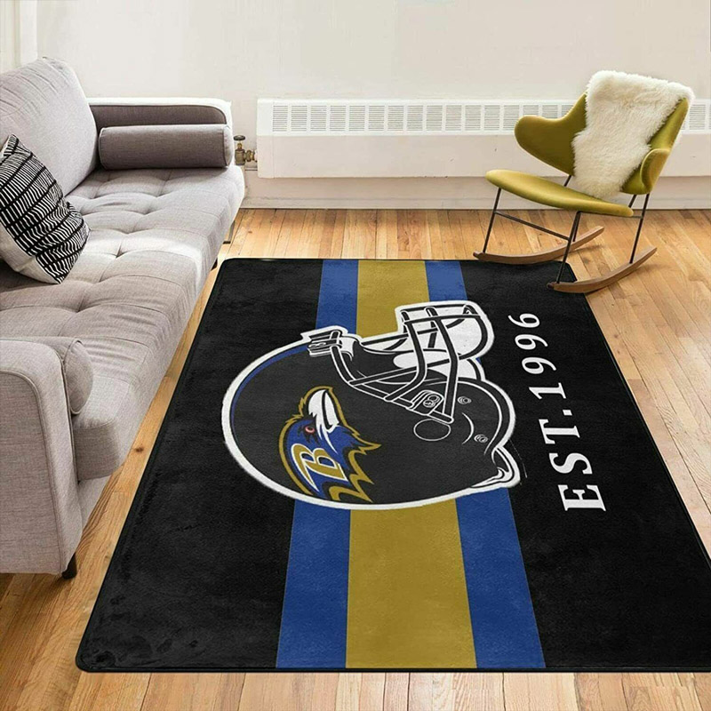 Baltimore Ravens Rug NFL Area Rug Kitchen Rug Indoor Rug Rectangle Carpet
