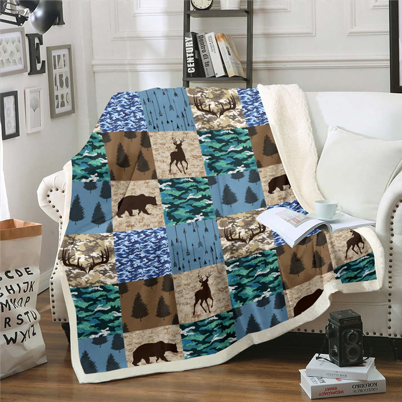 Bear Blanket Bear Comfort Blanket Fleece Blanket Throw Blanket Ver 10
