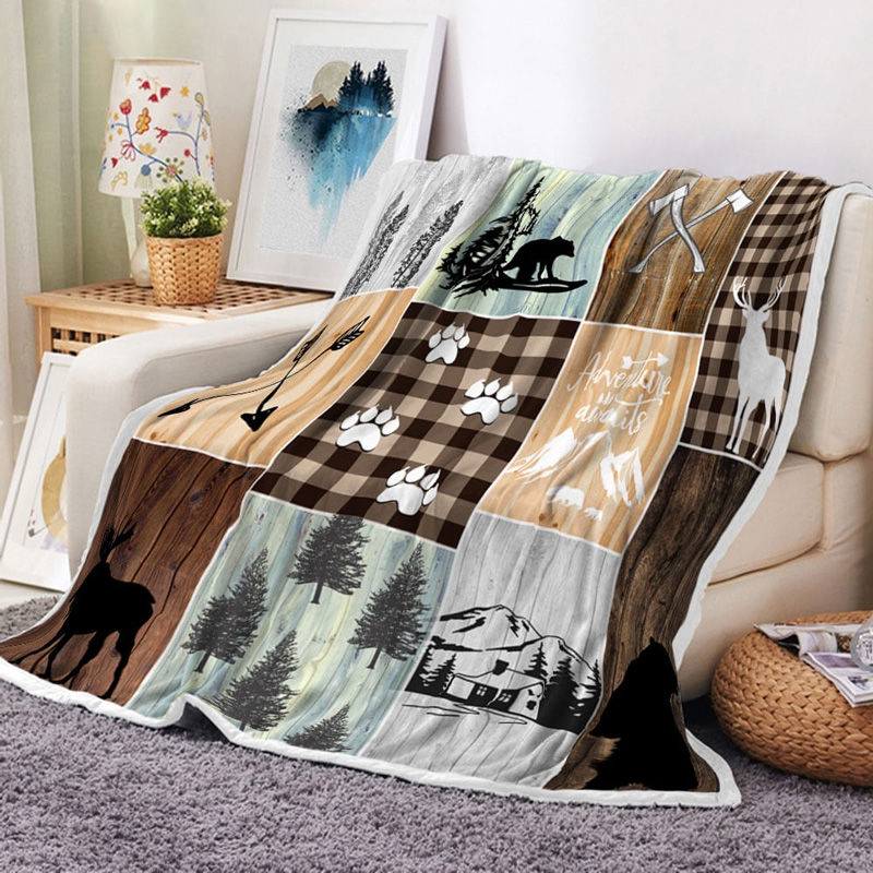 Bear Blanket Bear Comfort Blanket Fleece Blanket Throw Blanket Ver 12