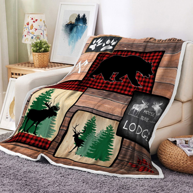 Bear Blanket Bear Comfort Blanket Fleece Blanket Throw Blanket Ver 13