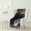 bear blanket bear comfort blanket fleece blanket throw blanket v15