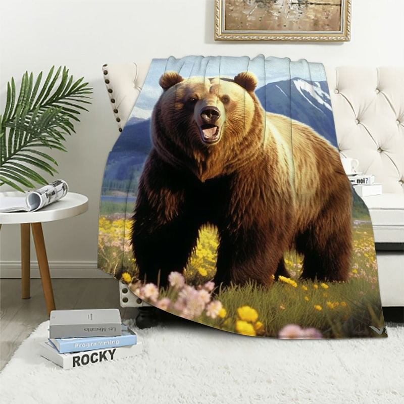 Bear Blanket Bear Comfort Blanket Fleece Blanket Throw Blanket Ver 17