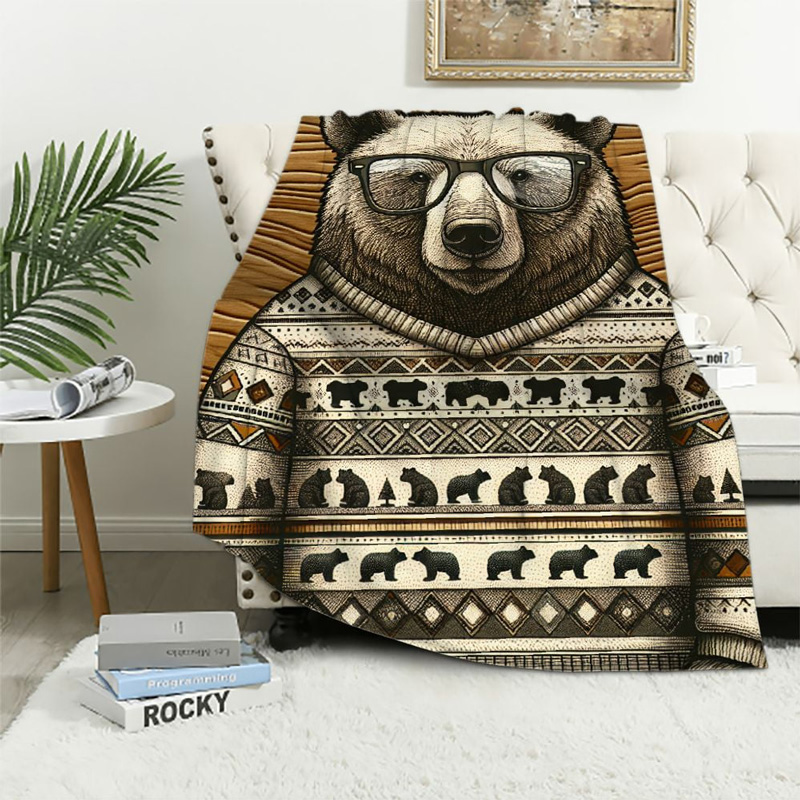 Bear Blanket Bear Comfort Blanket Fleece Blanket Throw Blanket Ver 18
