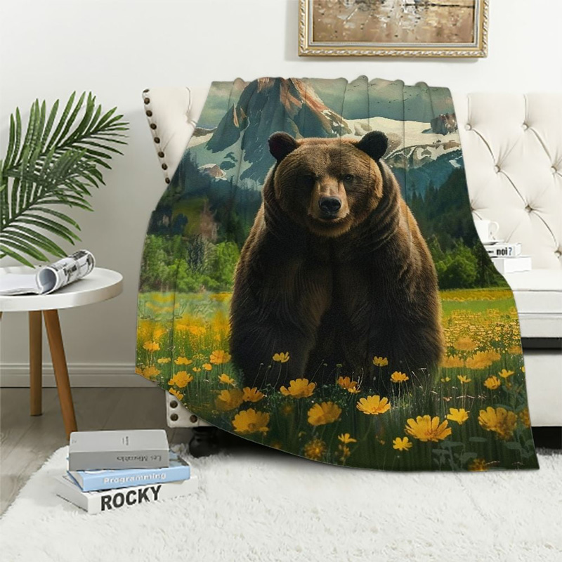 Bear Blanket Bear Comfort Blanket Fleece Blanket Throw Blanket Ver 20