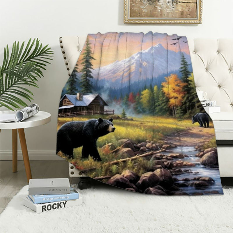 Bear Blanket Bear Comfort Blanket Fleece Blanket Throw Blanket Ver 23