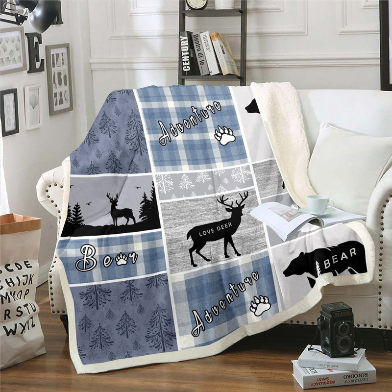 Bear Blanket Bear Comfort Blanket Fleece Blanket Throw Blanket Ver 25
