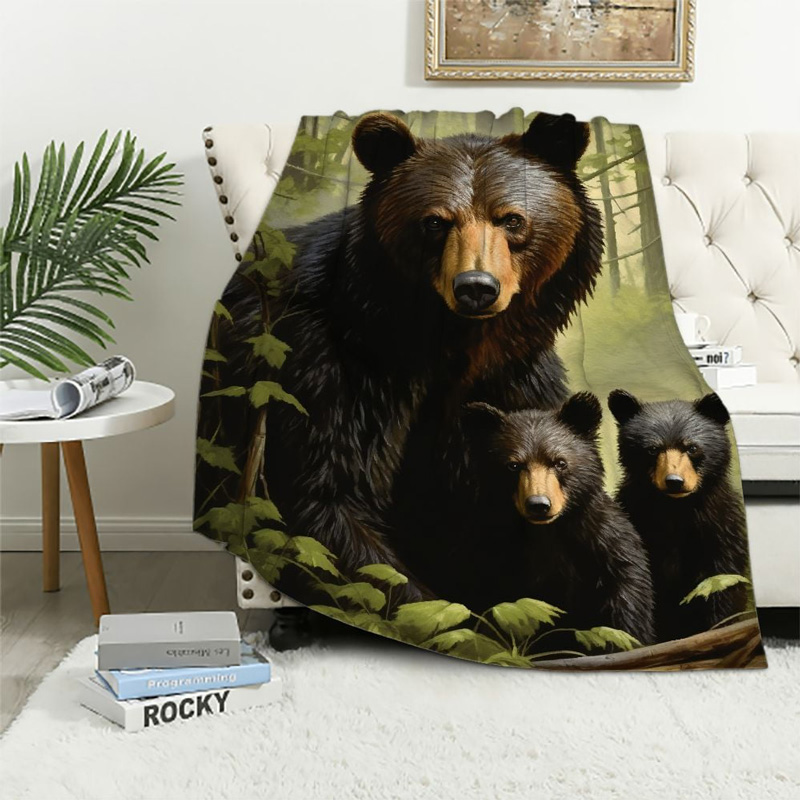 Bear Blanket Bear Comfort Blanket Fleece Blanket Throw Blanket Ver 28