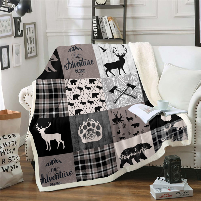 Bear Blanket Bear Comfort Blanket Fleece Blanket Throw Blanket Ver 40