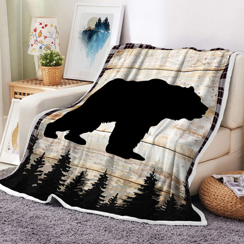 Bear Blanket Bear Comfort Blanket Fleece Blanket Throw Blanket Ver 42
