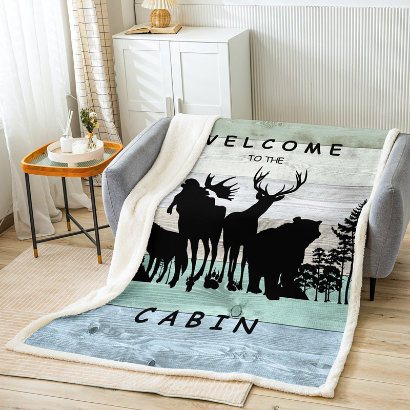 Bear Blanket Bear Comfort Blanket Fleece Blanket Throw Blanket Ver 44