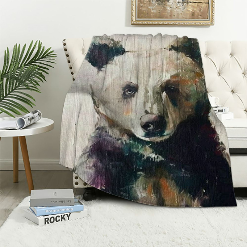 Bear Blanket Bear Comfort Blanket Fleece Blanket Throw Blanket Ver 45