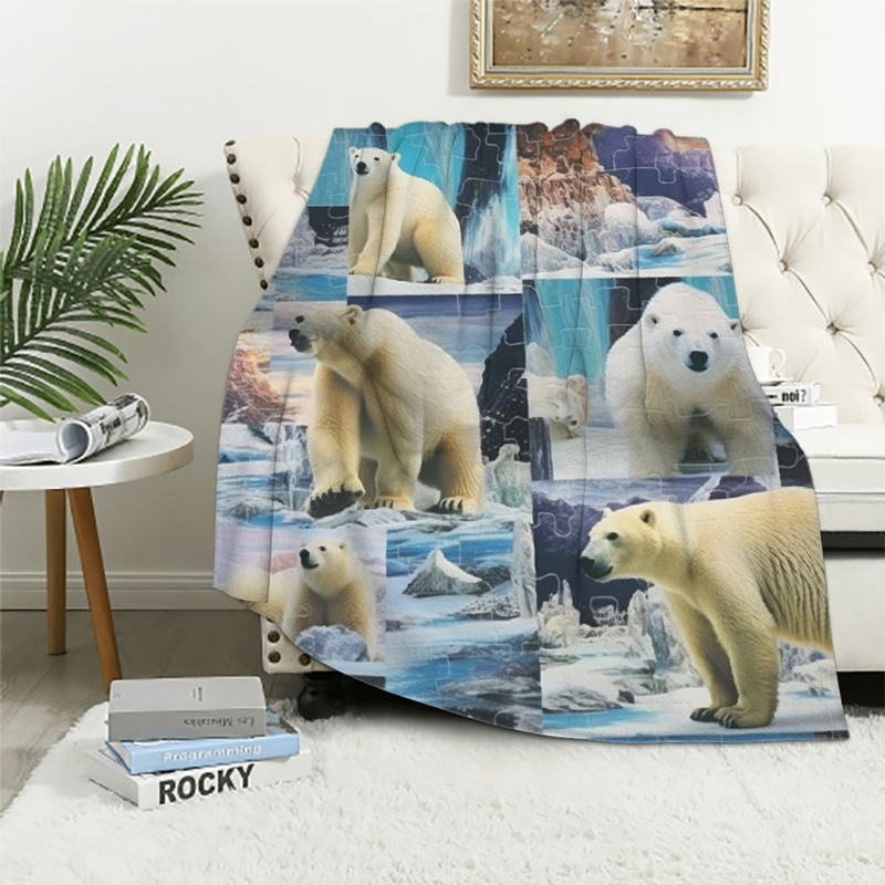Bear Blanket Bear Comfort Blanket Fleece Blanket Throw Blanket Ver 8