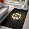 Boston Bruins Area Rug NHL Area Rug Dining Room Rug Indoor Indoor Rug Rectangle Carpet boston bruins rug living room carpet regtangle carpet floor decor home decor ver 33