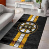 Boston Bruins Area Rug NHL Area Rug Living Room Rug Indoor Rug Rectangle Carpet boston bruins rug living room carpet regtangle carpet floor decor home decor ver 48