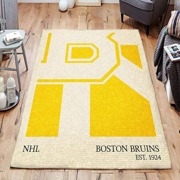 Boston Bruins Rug NHL Area Rug Bathroom Rugs Indoor Rugs Rectangle Carpet