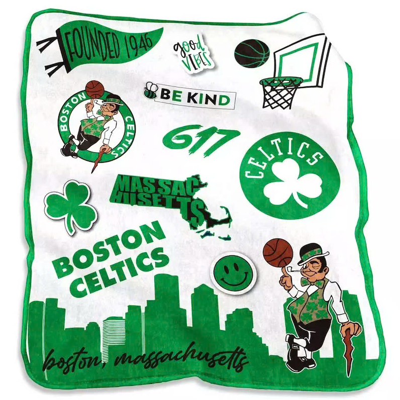 Boston Celtics Blankets Sherpa Blanket Throw Blanket