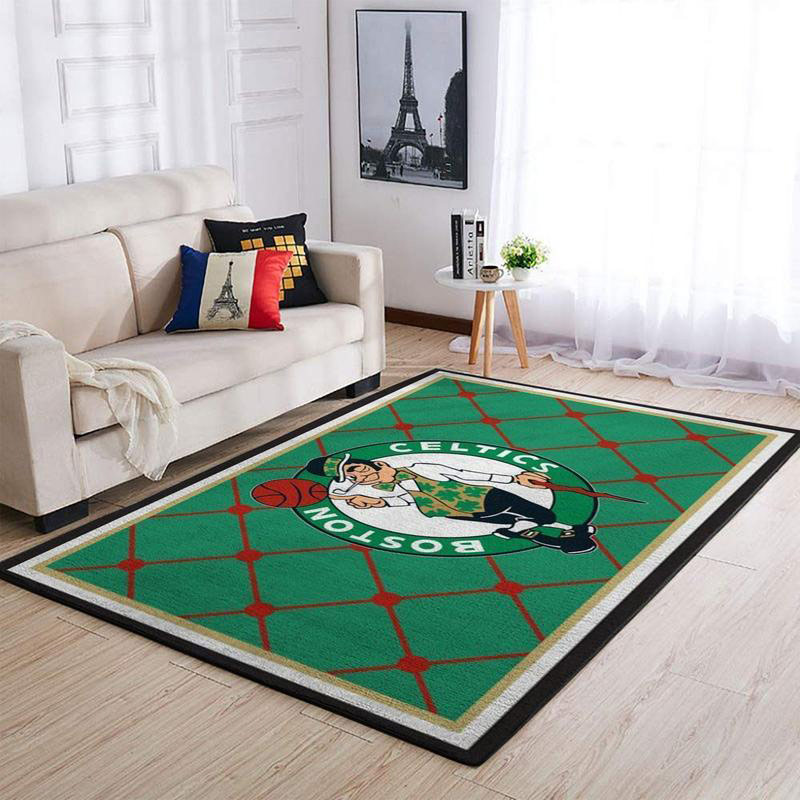 Boston Celtics Area Rug NBA Area Rug Dining Room Rug Indoor Indoor Rugs Rectangle Carpet