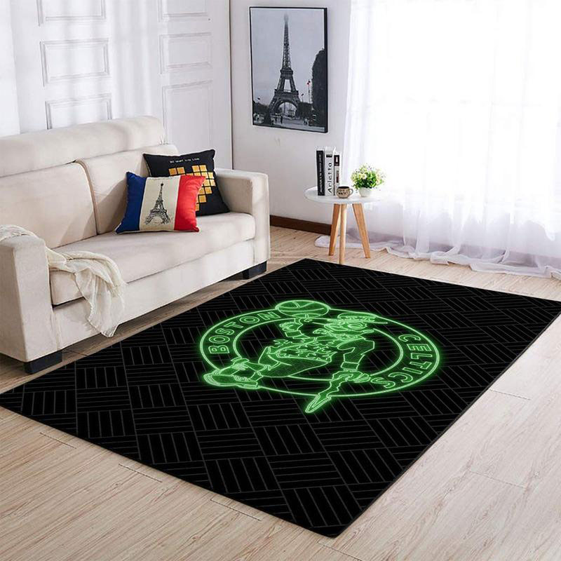Boston Celtics Area Rug NBA Area Rug Dining Room Rugs Indoor Rug Rectangle Carpet