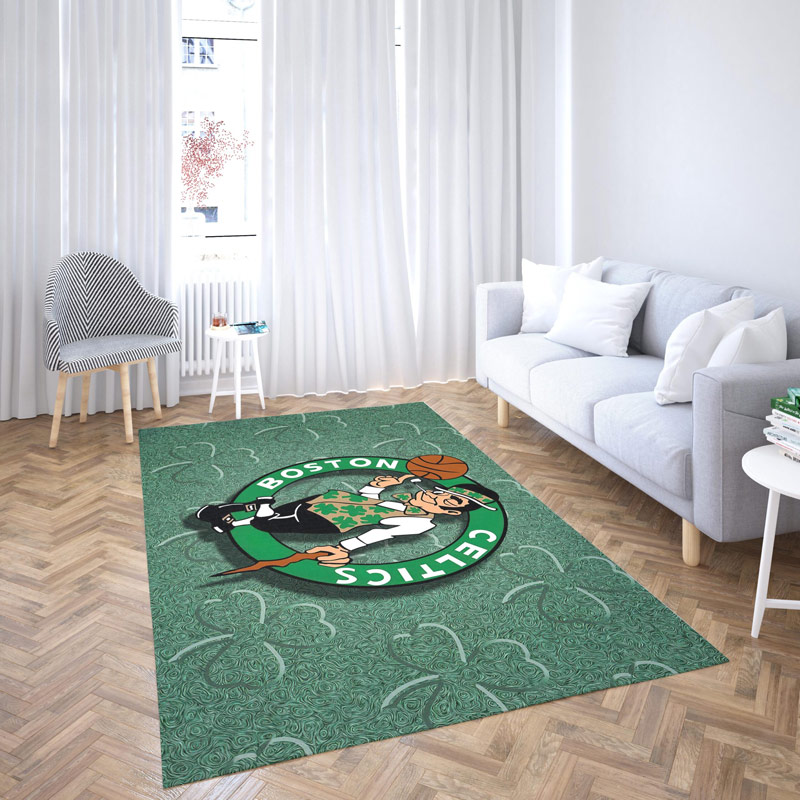 Boston Celtics Area Rug NBA Area Rug Bathroom Rugs Indoor Indoor Rug Rectangle Carpet