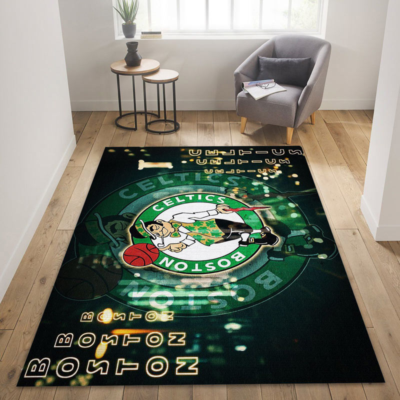 Boston Celtics Area Rug NBA Area Rug Bedroom Area Rug Indoor Rug Rectangle Carpet