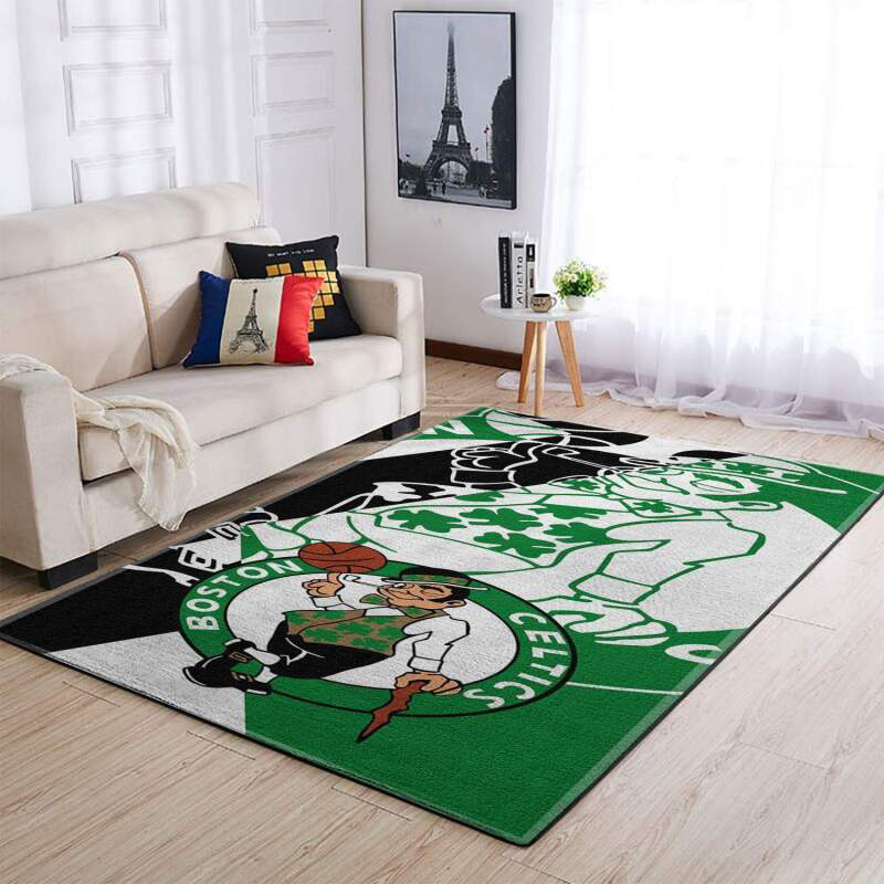 Boston Celtics Area Rug NBA Area Rug Bedroom Area Rug Indoor Rugs Rectangle Carpet