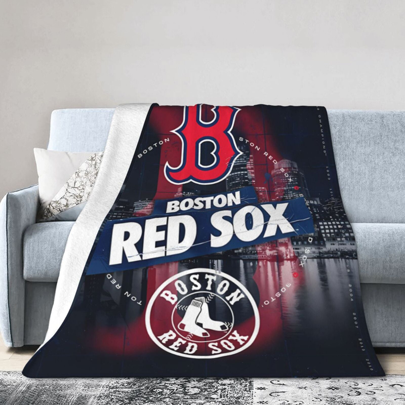 Boston Red Sox Blanket Sherpa Blanket Throw Blanket