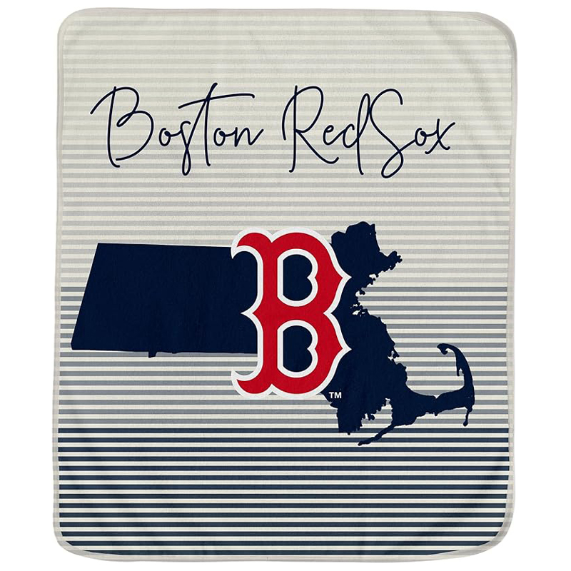 Boston Red Sox Blanket Sherpa Blanket Throw Blanket