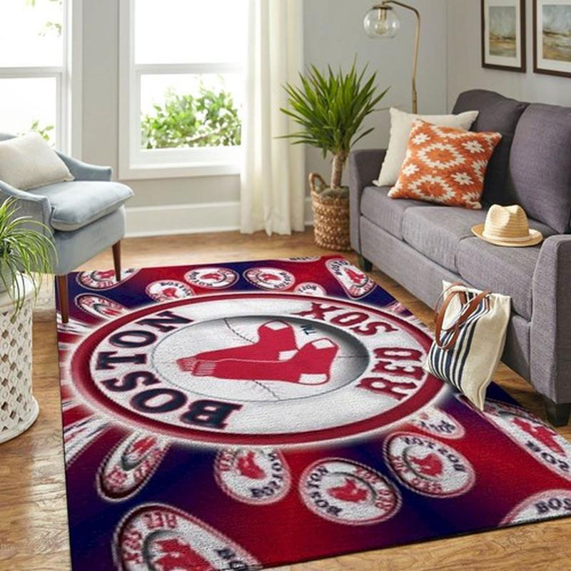 Boston Red Sox Rug MLB Area Rug Bedroom Rug Indoor Indoor Rug Rectangle Carpet