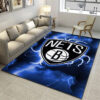 Brooklyn Nets Rug NBA Area Rug Dining Room Rugs Indoor Indoor Rug Rectangle Carpet brooklyn nets rug living room carpet regtangle carpet floor decor home decor ver 100