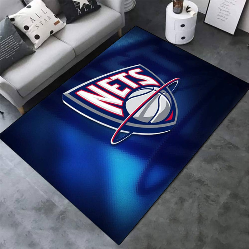 Brooklyn Nets Rug NBA Area Rug Bathroom Rugs Indoor Rugs Rectangle Carpet