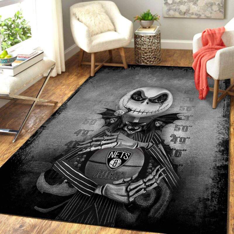 Brooklyn Nets Rug NBA Area Rug Dining Room Rug Indoor Rugs Rectangle Carpet