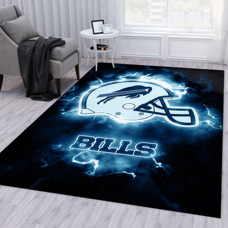 Buffalo Bills Area Rug NFL Area Rug Dining Room Rug Indoor Rugs Rectangle Carpet