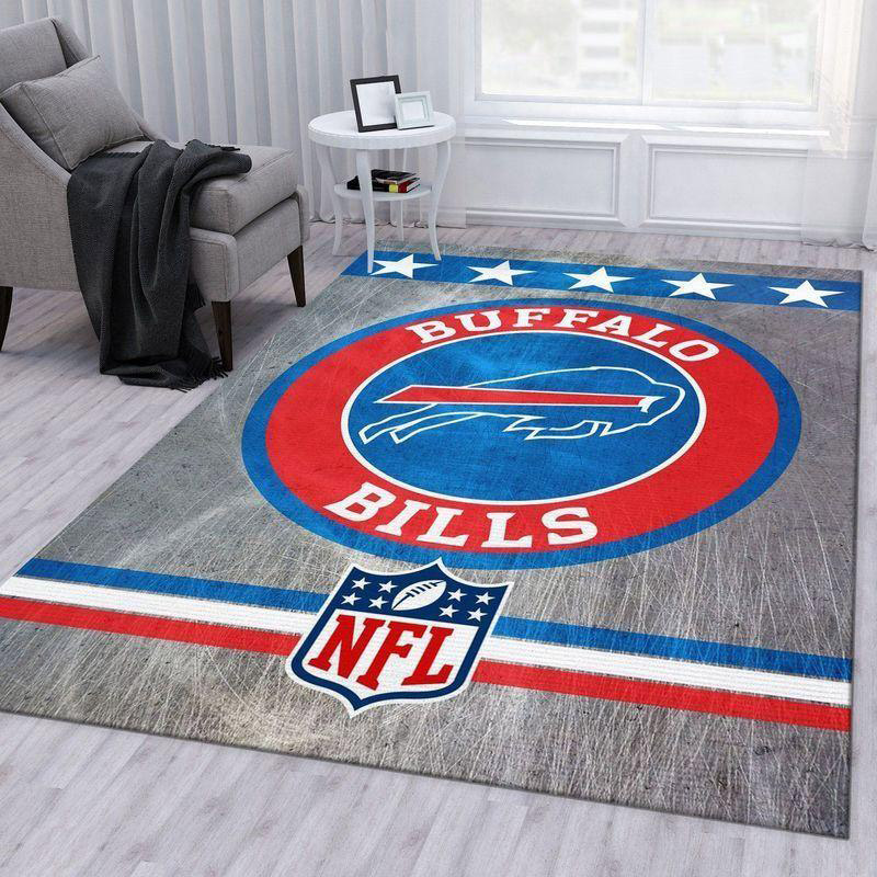 Buffalo Bills Area Rug NFL Area Rug Living Room Rug Indoor Indoor Rug Rectangle Carpet
