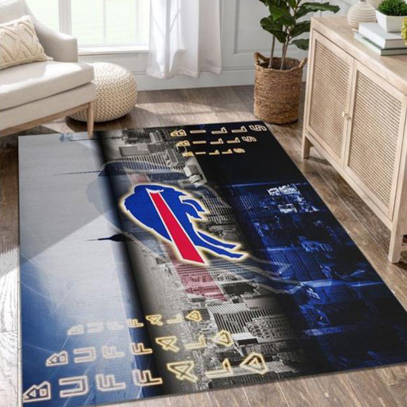 Buffalo Bills Rug NFL Area Rug Bathroom Rug Indoor Indoor Rugs Rectangle Carpet