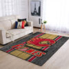Calgary Flames Rug NHL Area Rug Dining Room Rug Indoor Rug Rectangle Carpet calgary flames rug living room carpet regtangle carpet floor decor home decor ver 75