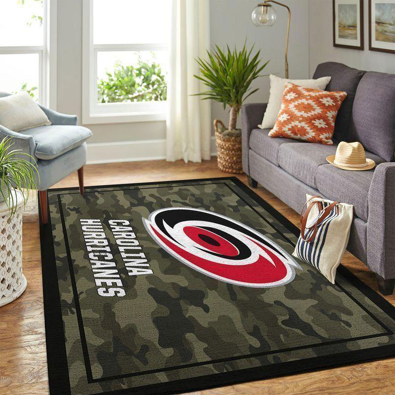 Carolina Hurricanes Area Rug NHL Area Rug Bathroom Rug Indoor Rug Rectangle Carpet