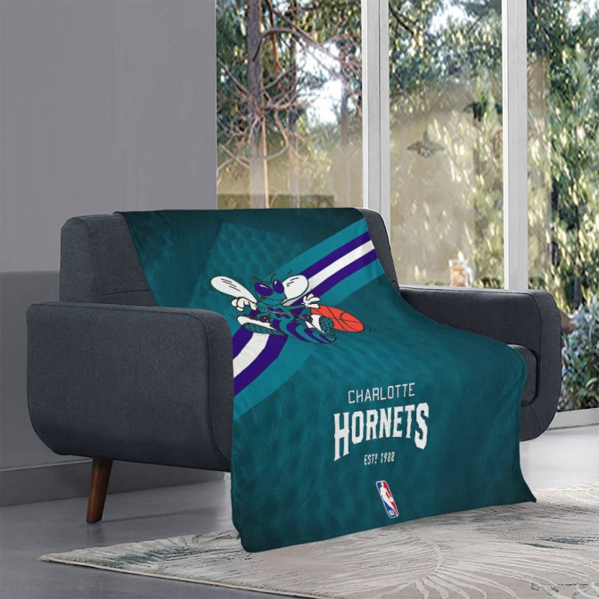 Charlotte Hornets Blanket Sherpa Blanket Throw Blanket